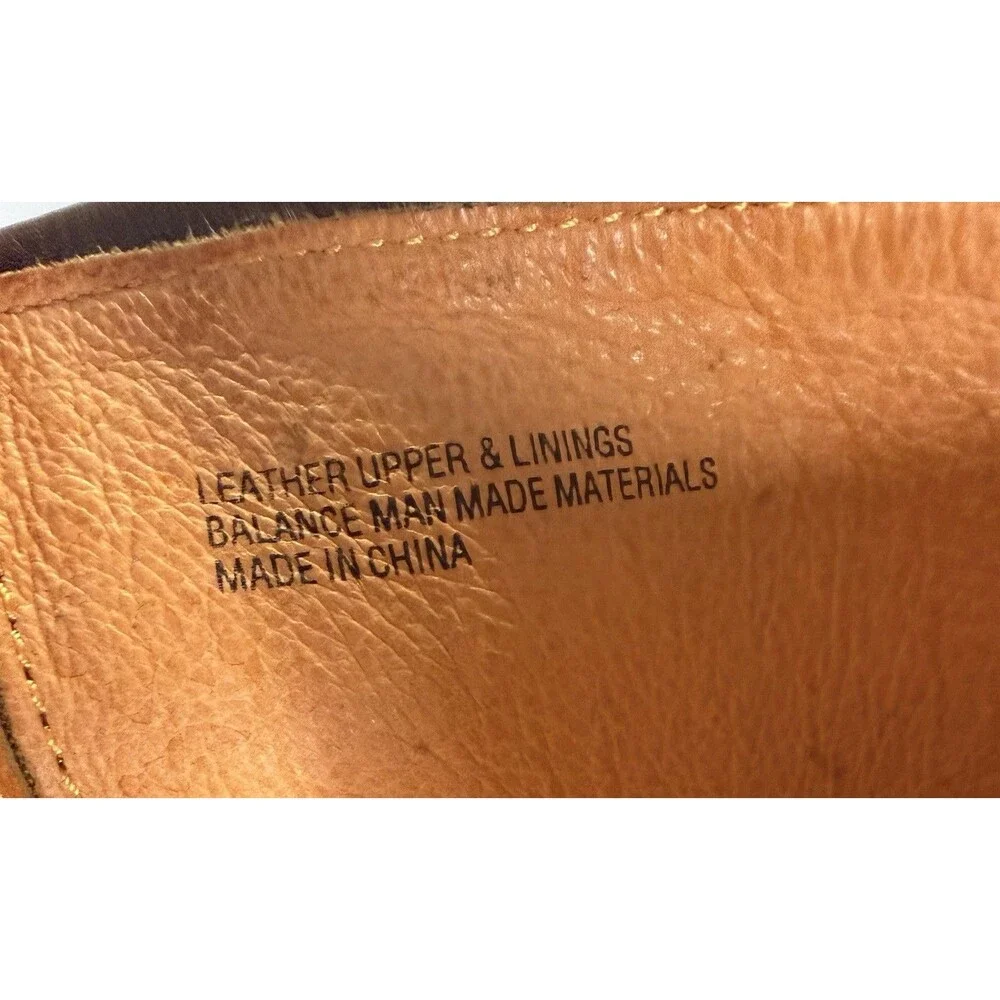 BORN BRAND LEATHER MID CALF ZIP UP/BUCKLE BROWN WOMENS BOOTSSZ 7.5